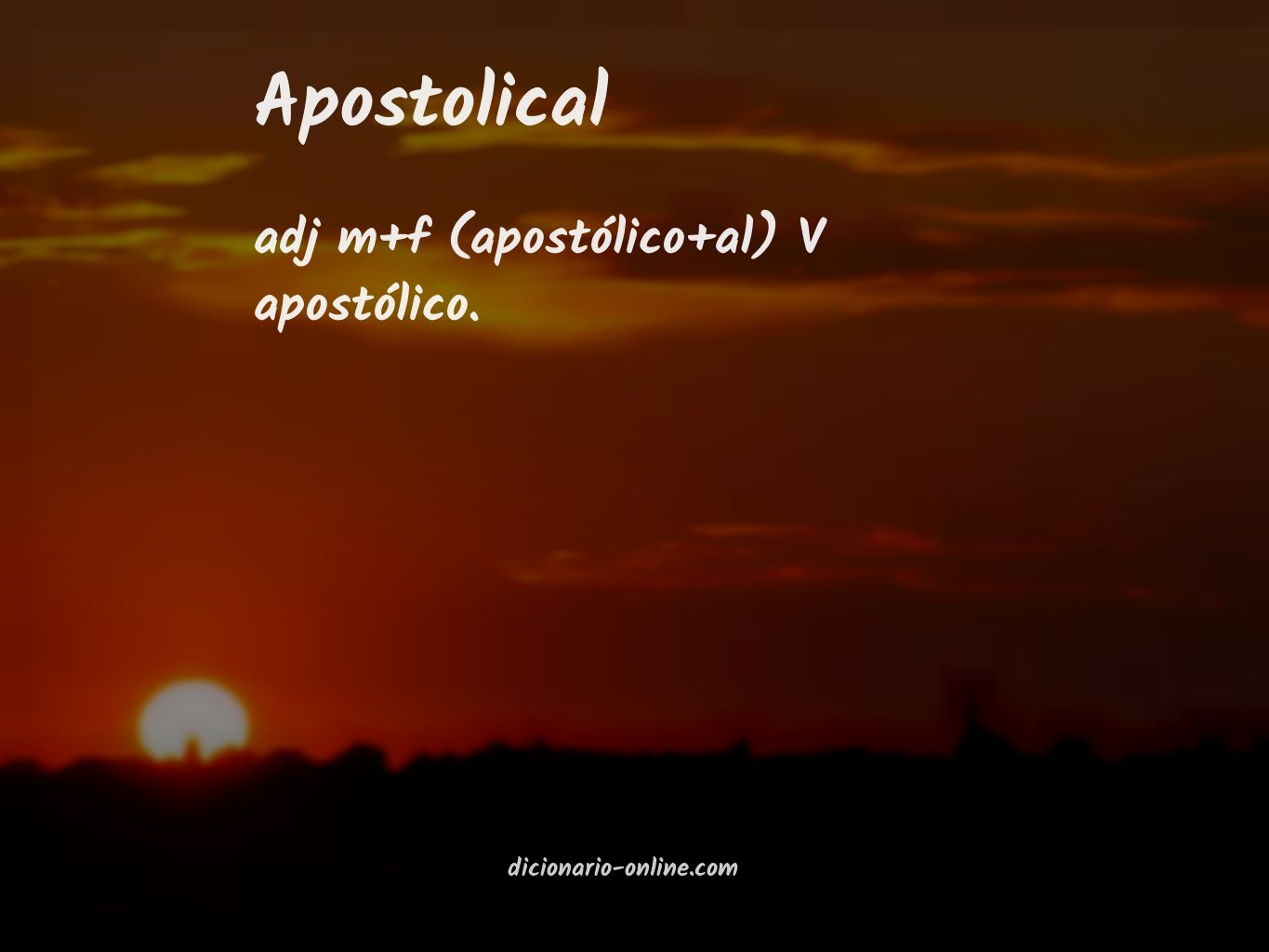 Significado de apostolical