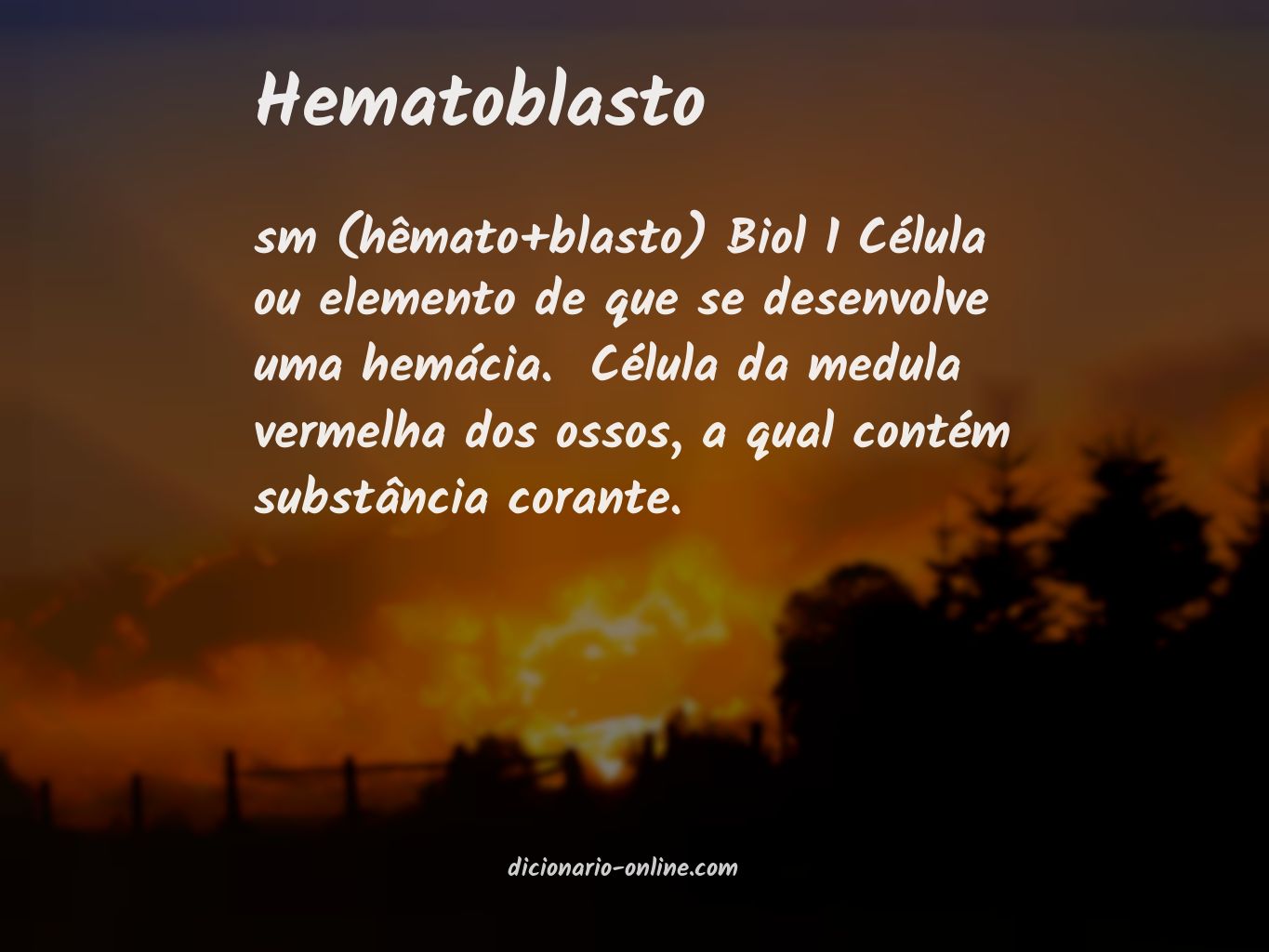Significado de hematoblasto