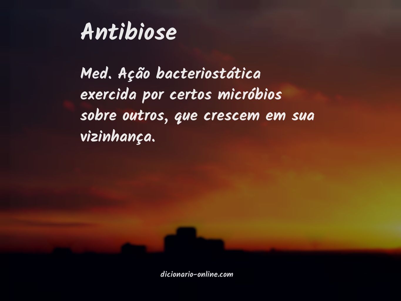 Significado de antibiose