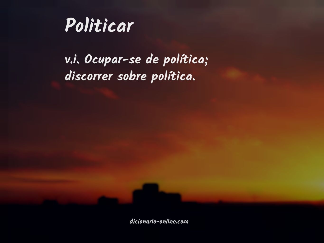 Significado de politicar