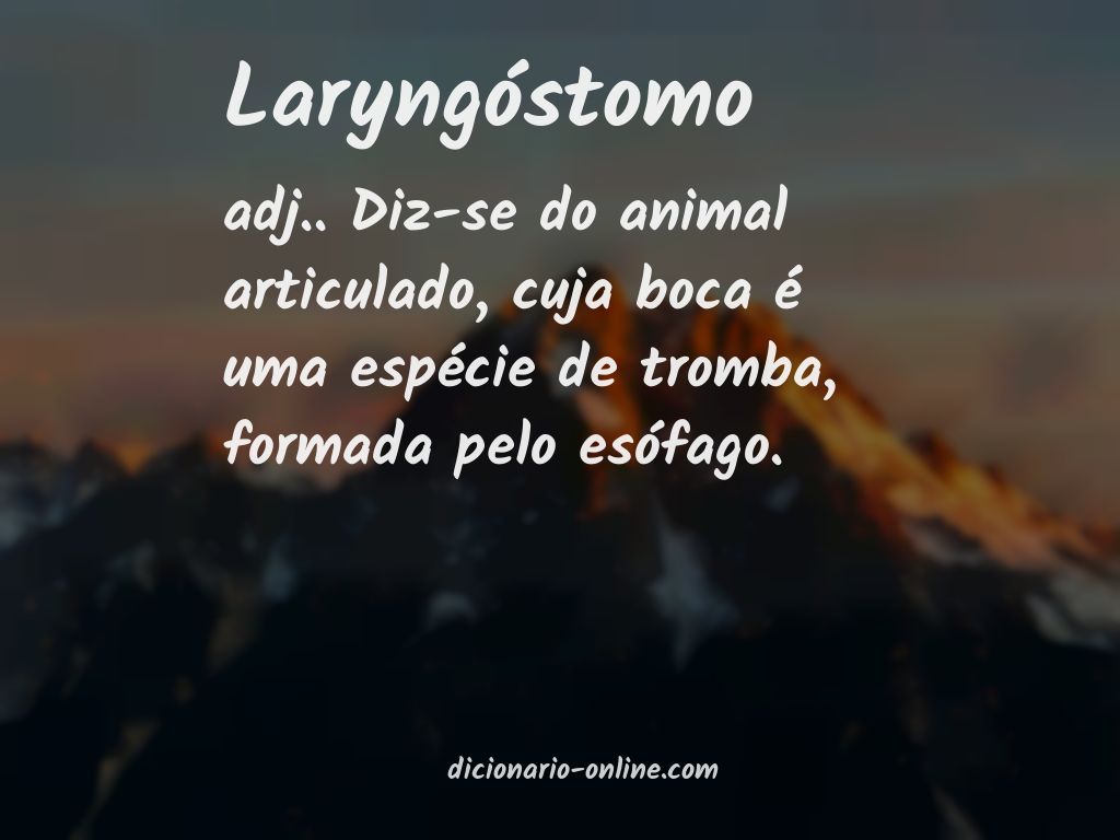 Significado de laryngóstomo