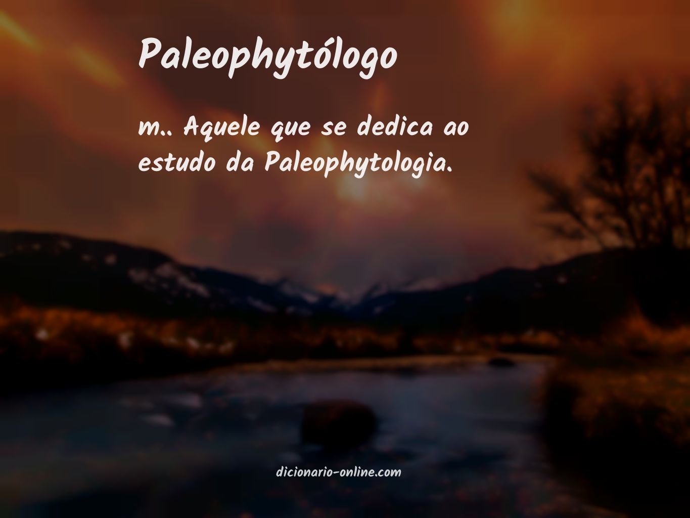 Significado de paleophytólogo