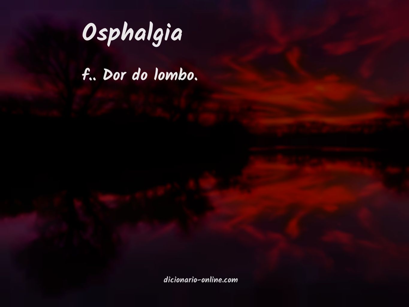 Significado de osphalgia