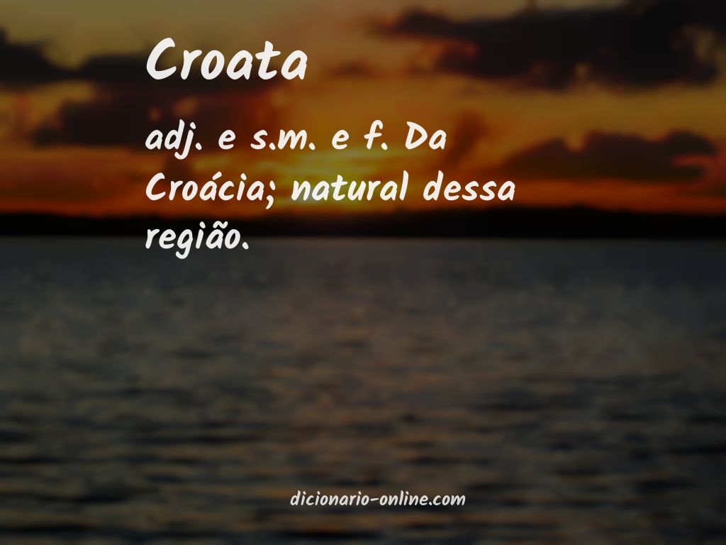 Significado de croata