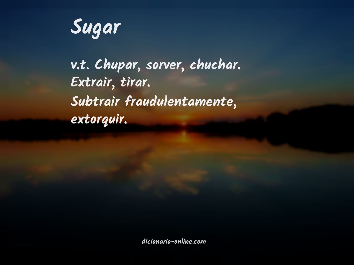 Significado de sugar