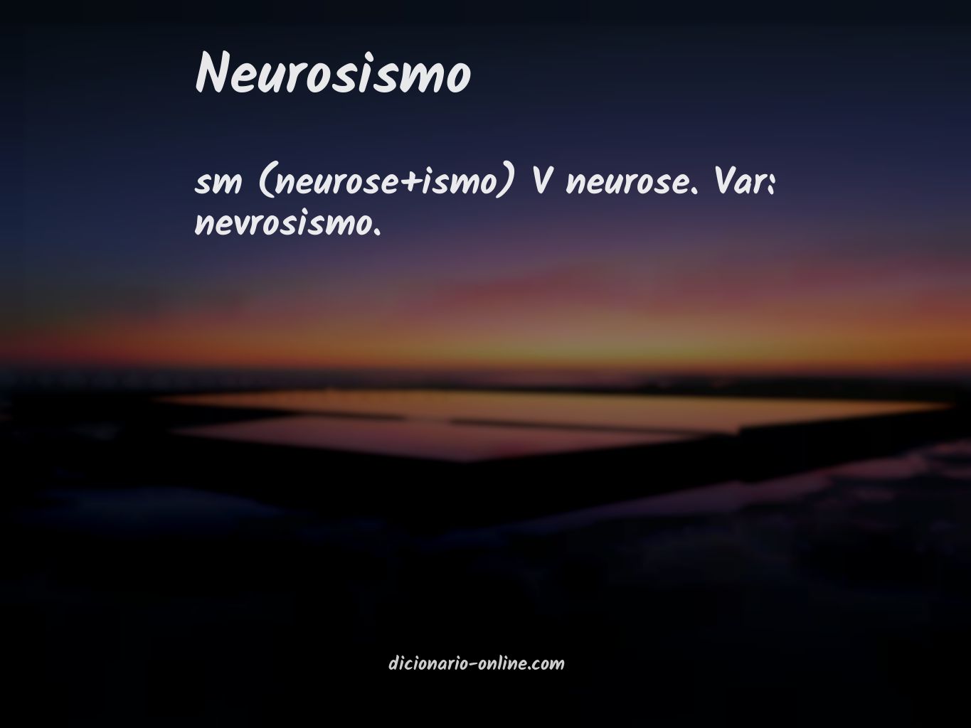Significado de neurosismo