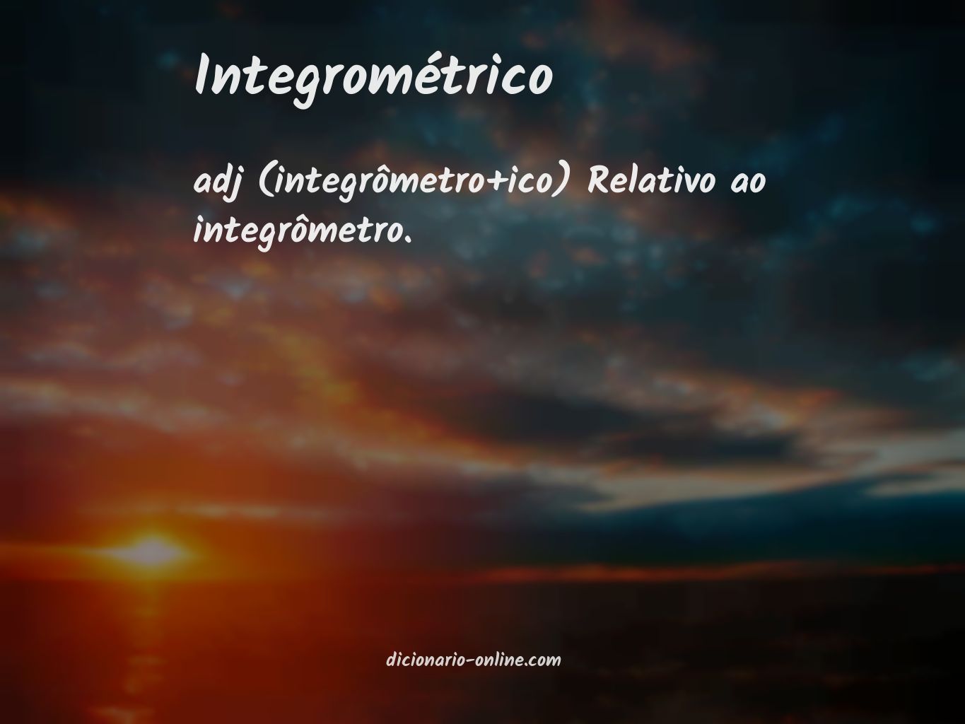 Significado de integrométrico