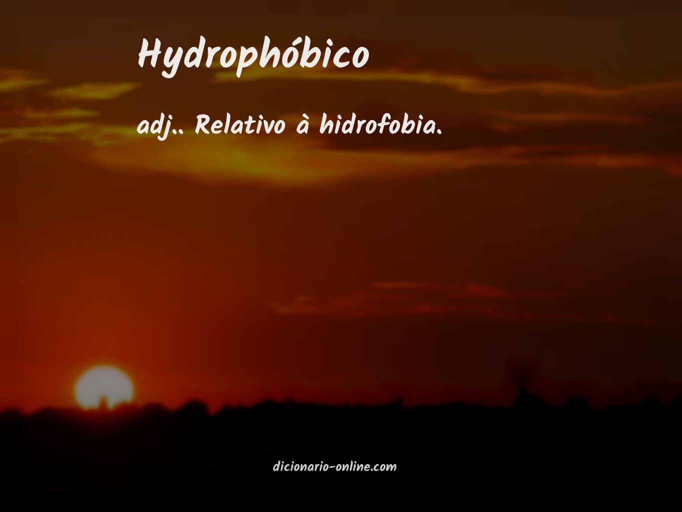 Significado de hydrophóbico