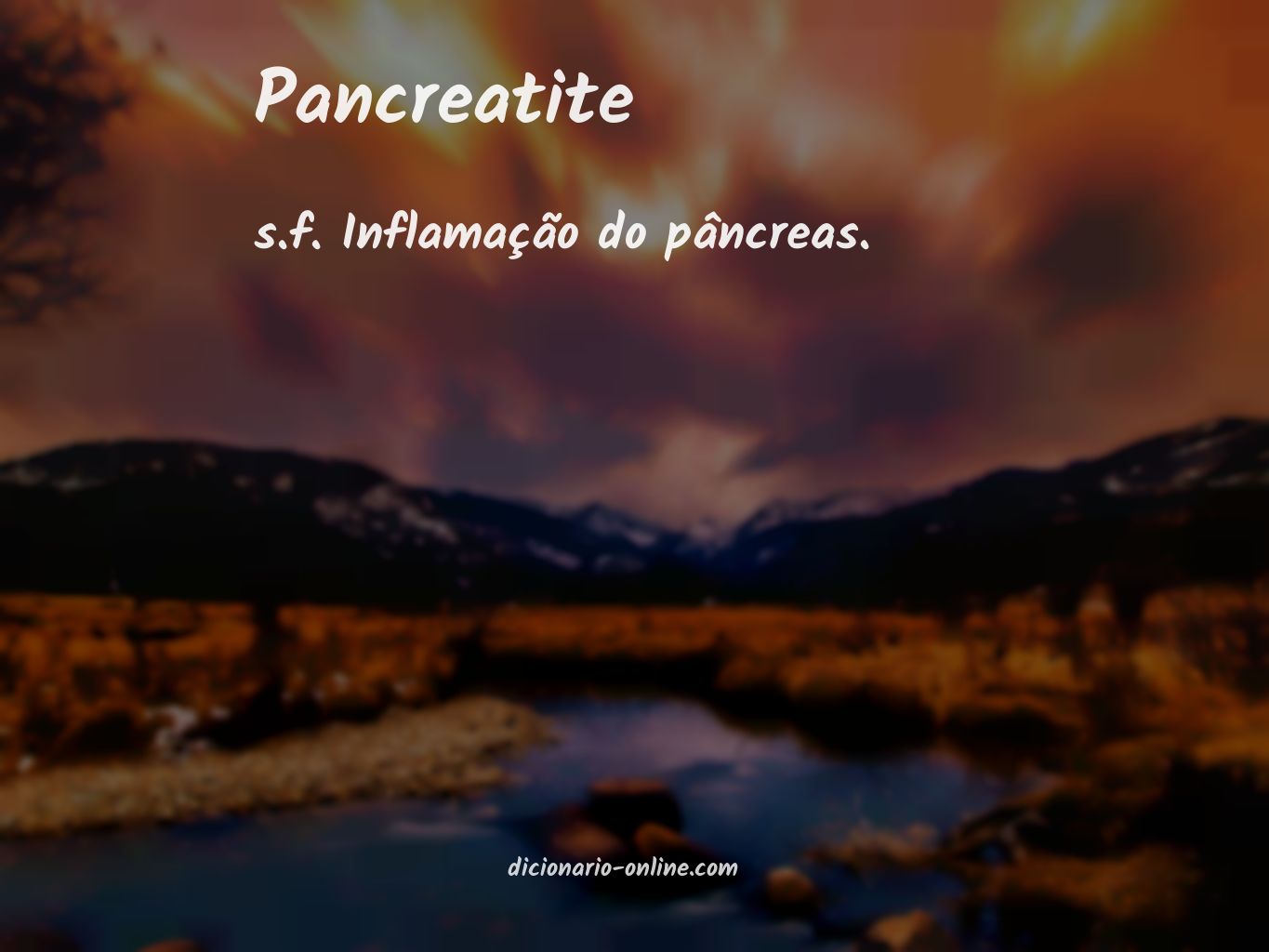Significado de pancreatite