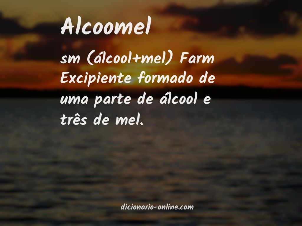Significado de alcoomel