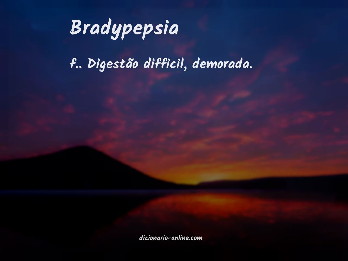 Significado de bradypepsia