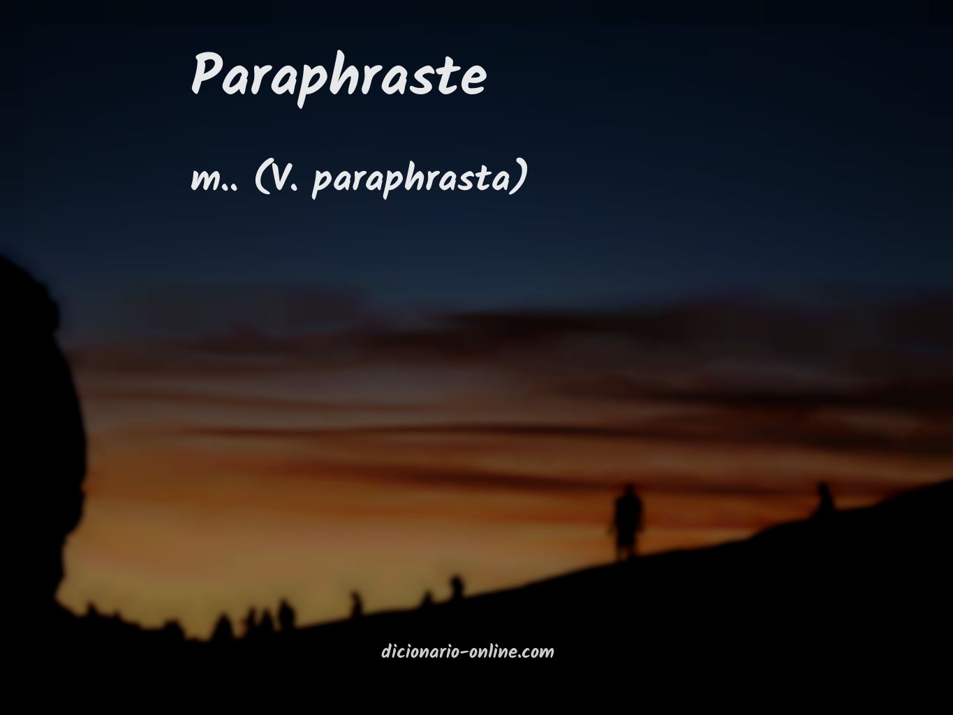 Significado de paraphraste