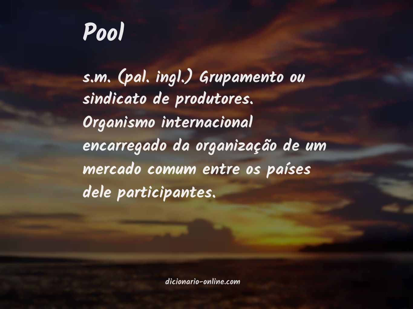 Significado de pool