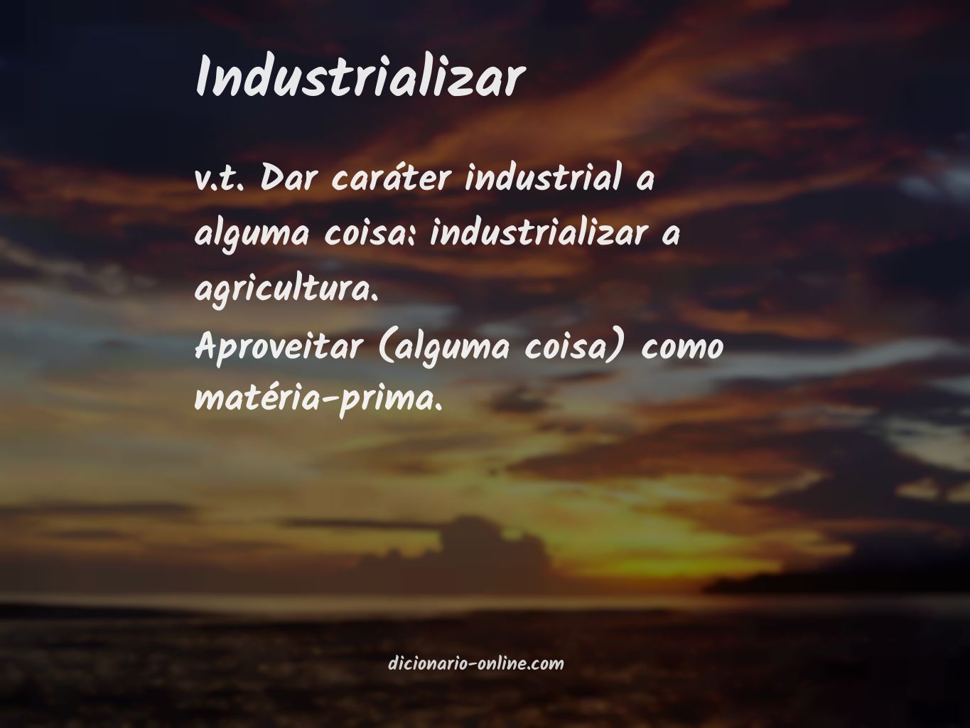 Significado de industrializar