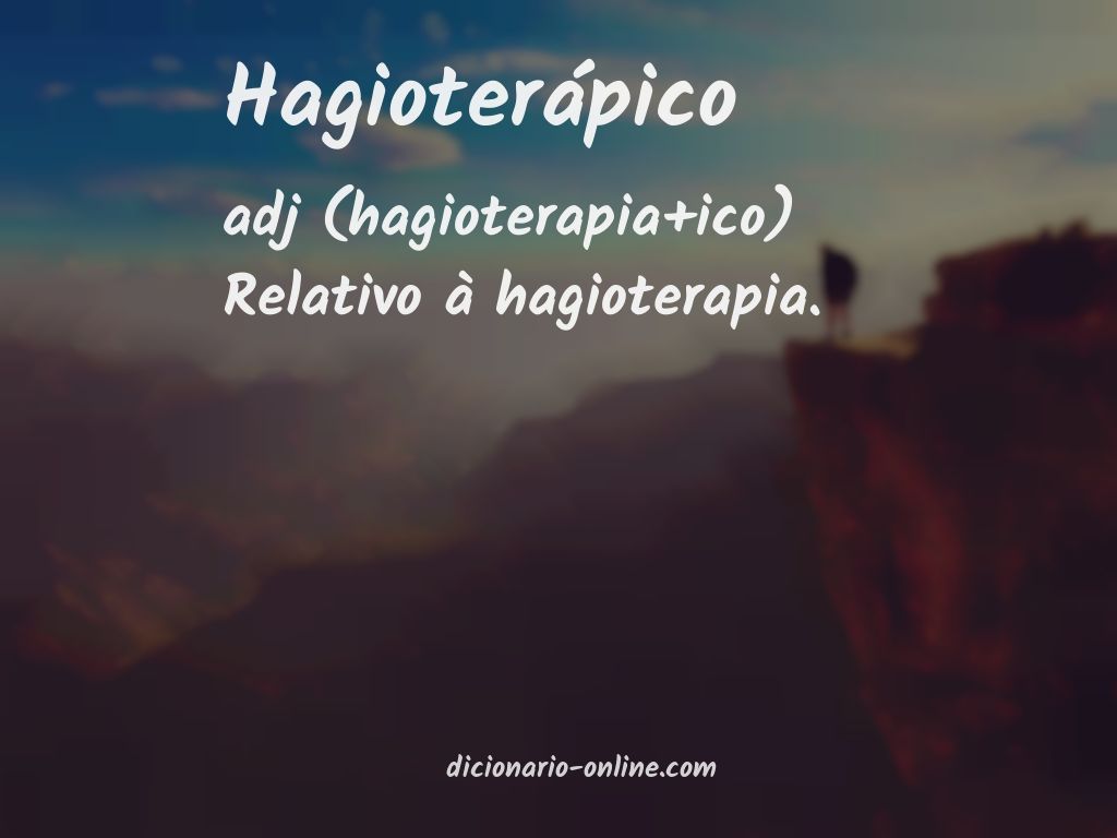 Significado de hagioterápico