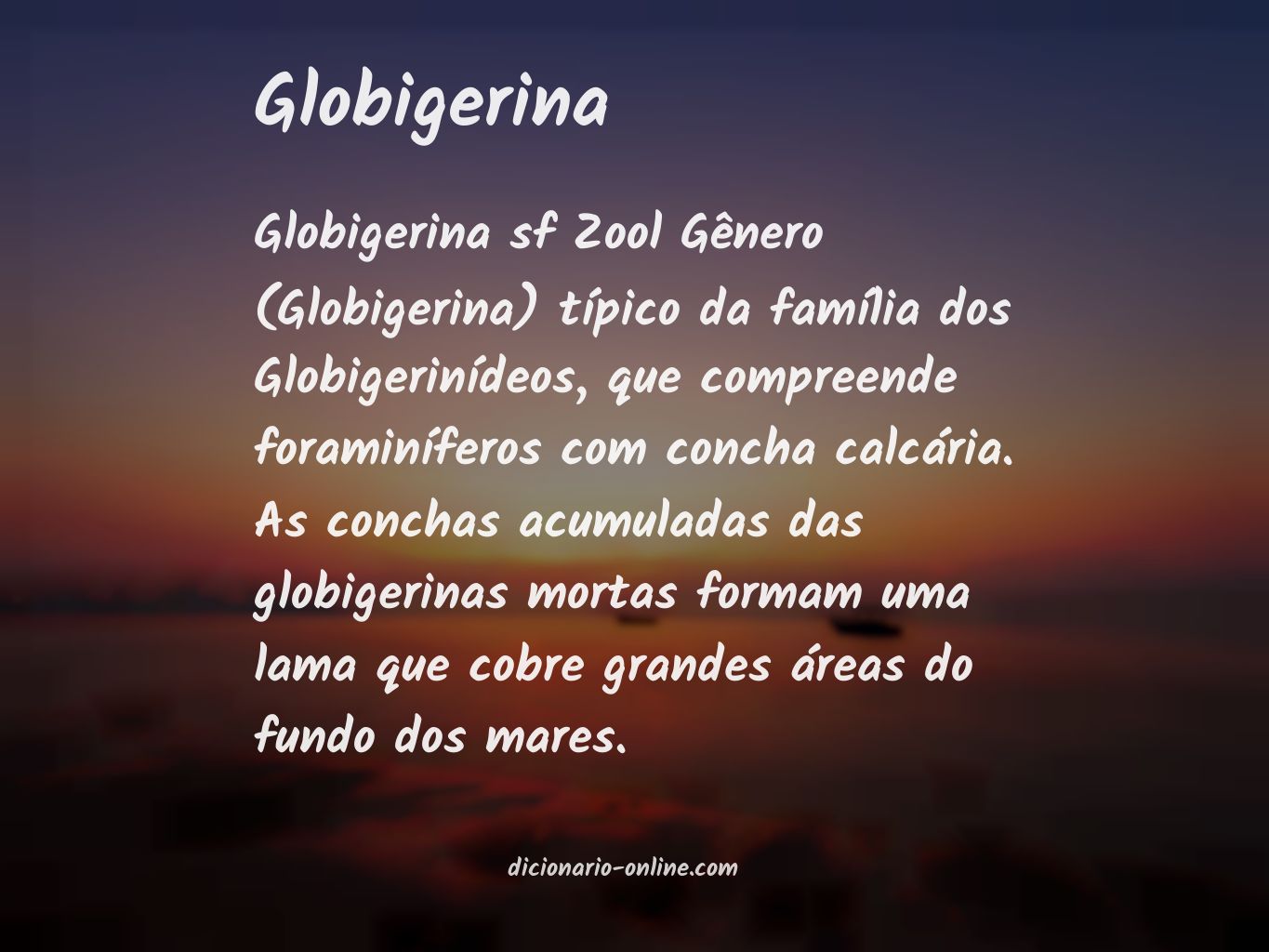 Significado de globigerina