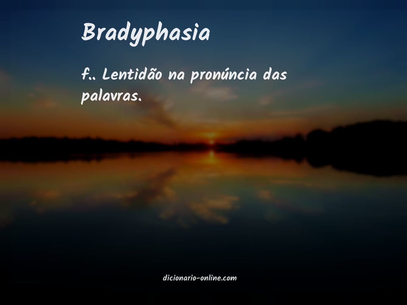 Significado de bradyphasia