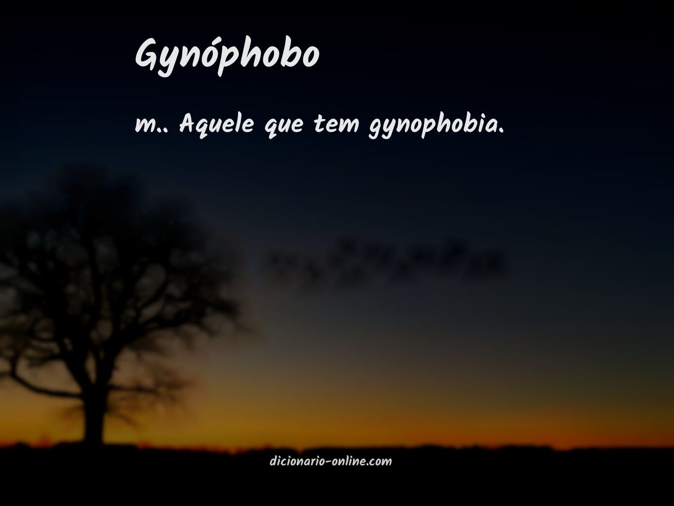 Significado de gynóphobo