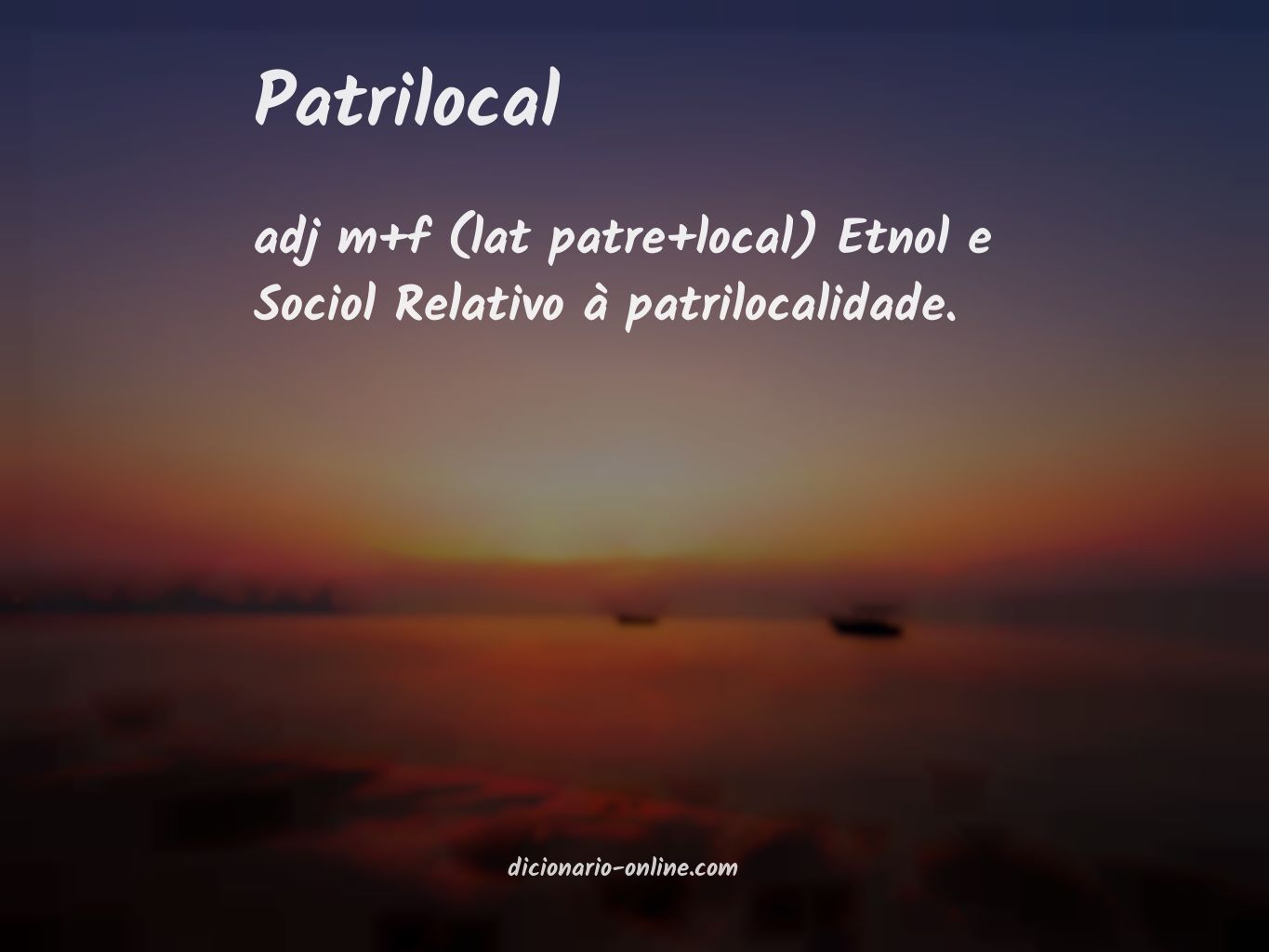 Significado de patrilocal