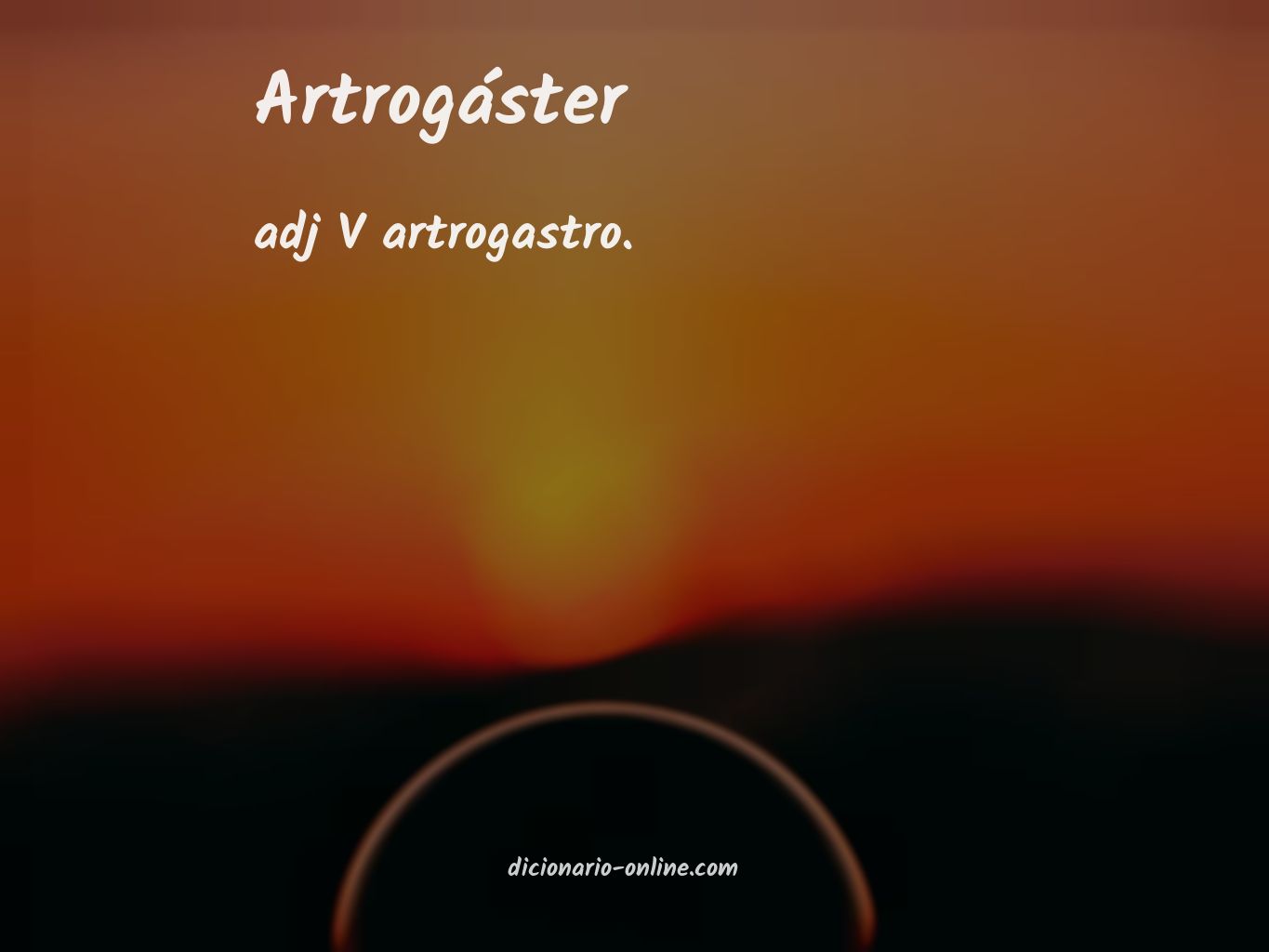 Significado de artrogáster