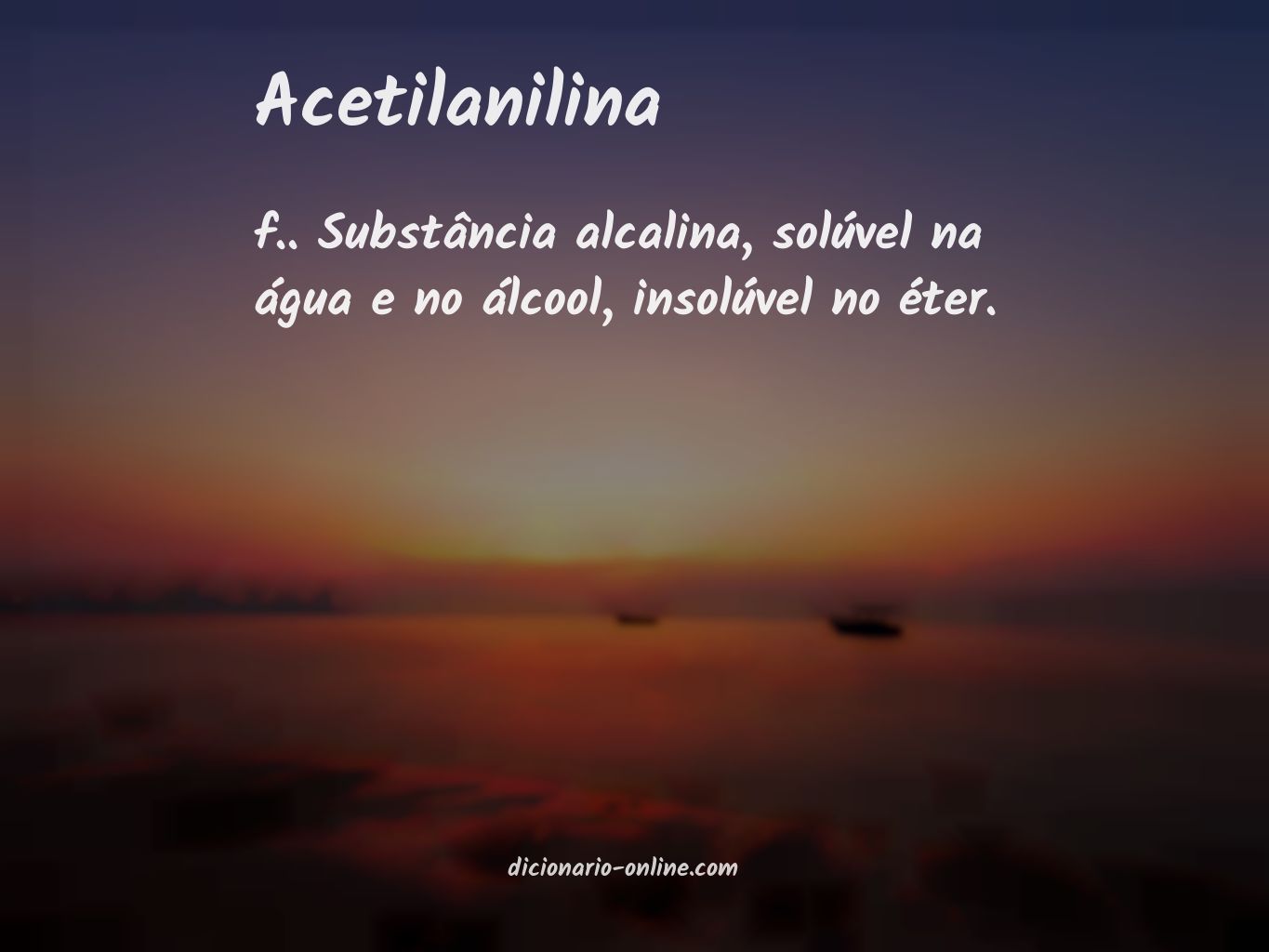 Significado de acetilanilina