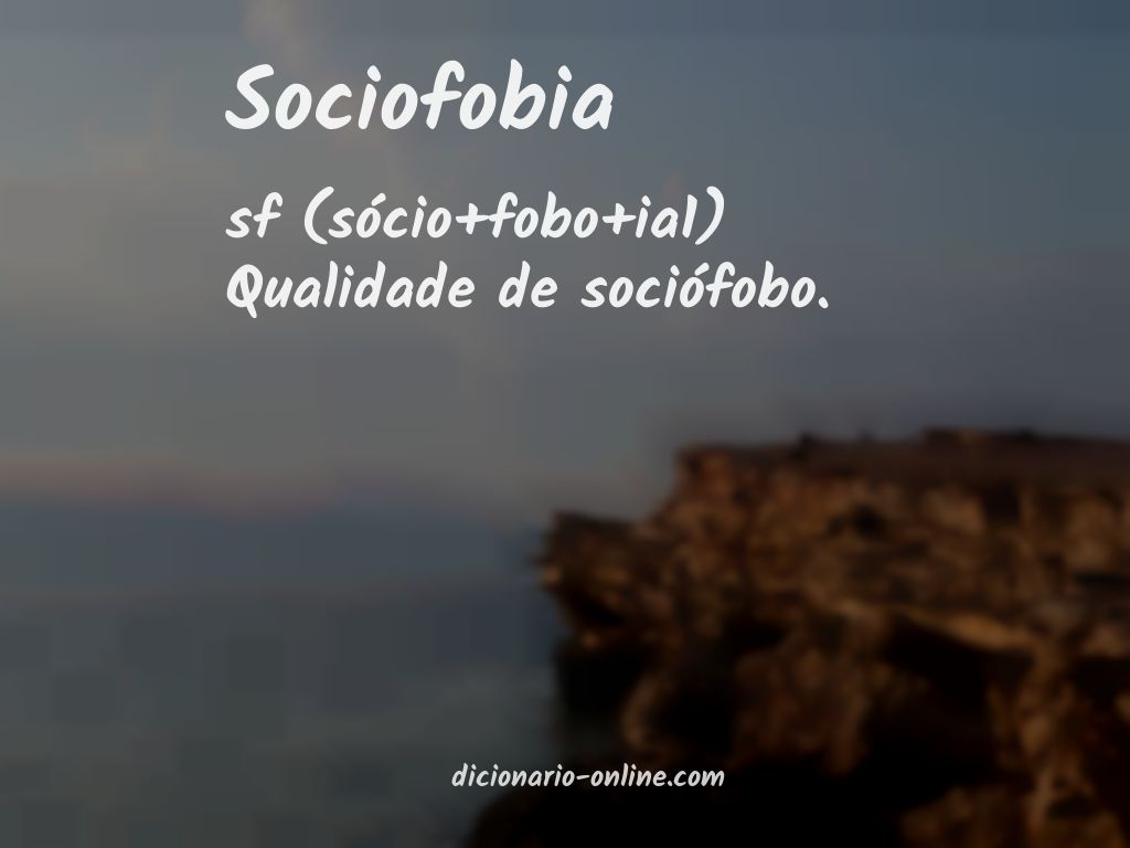 Significado de sociofobia
