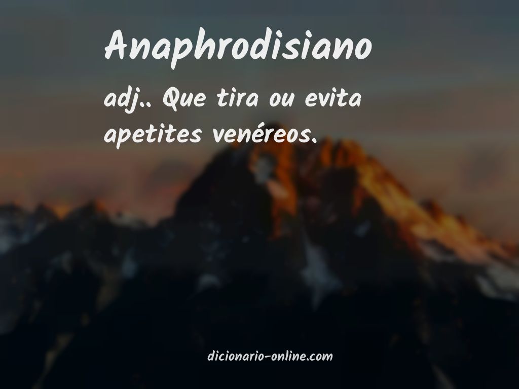 Significado de anaphrodisiano