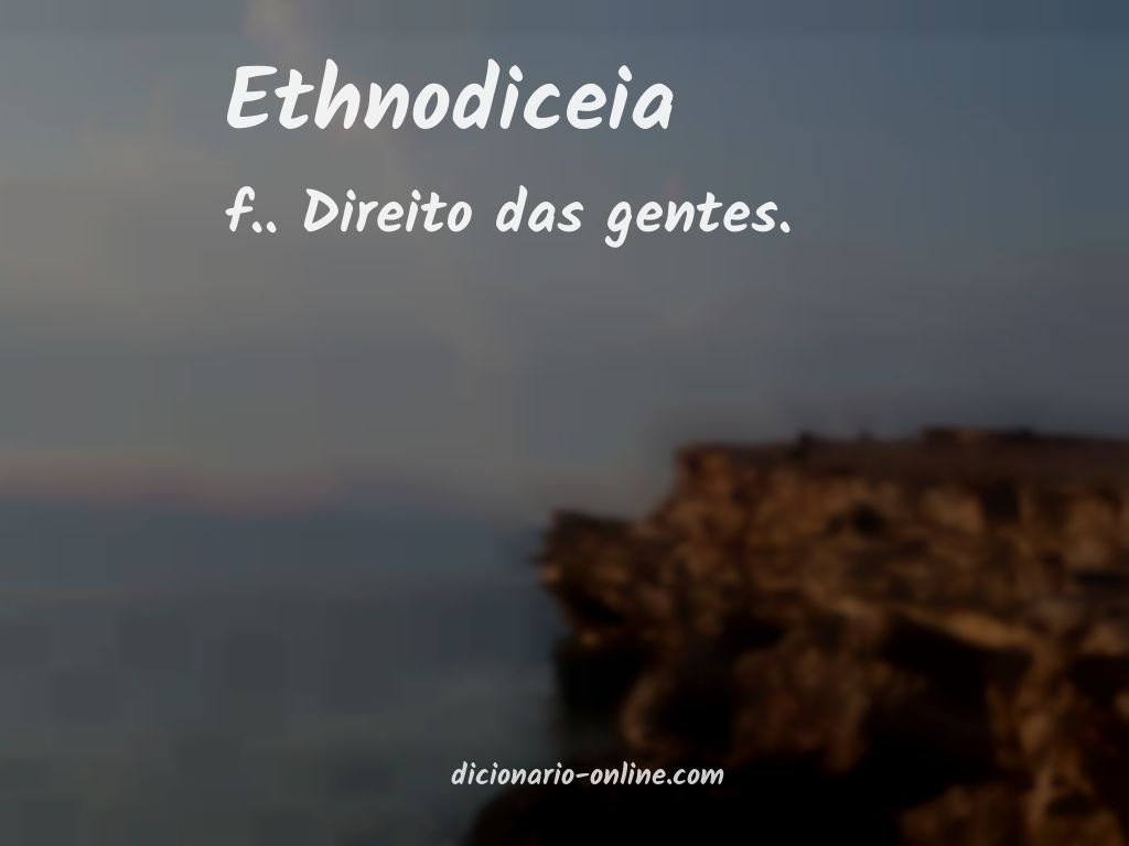 Significado de ethnodiceia