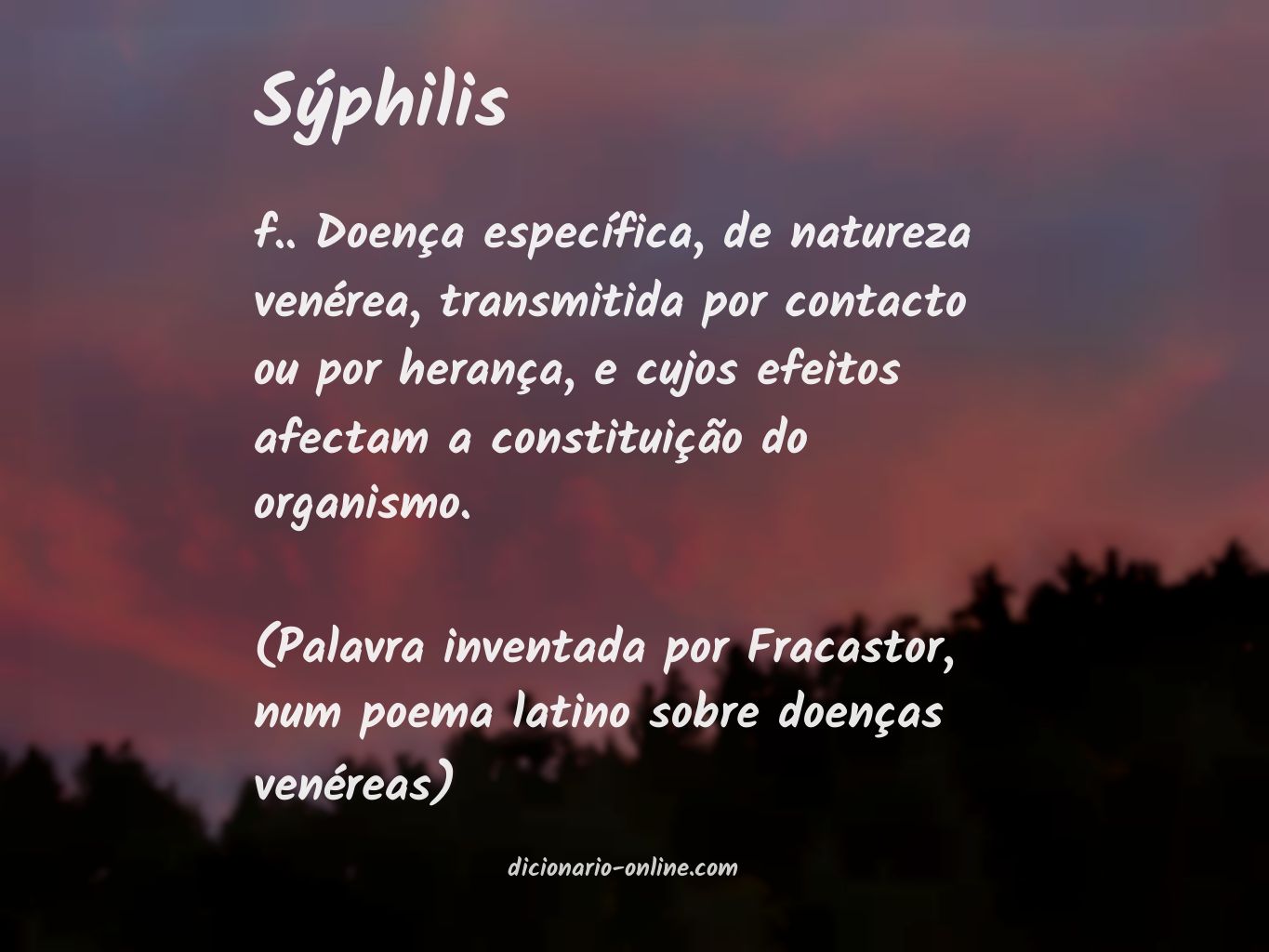 Significado de sýphilis