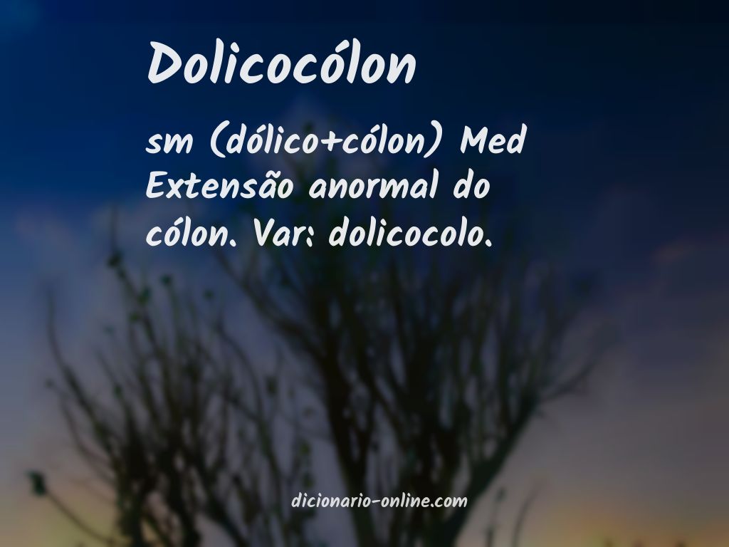 Significado de dolicocólon
