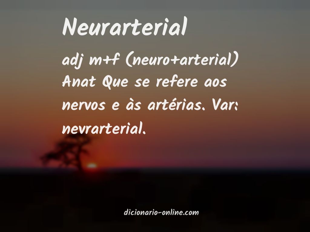 Significado de neurarterial