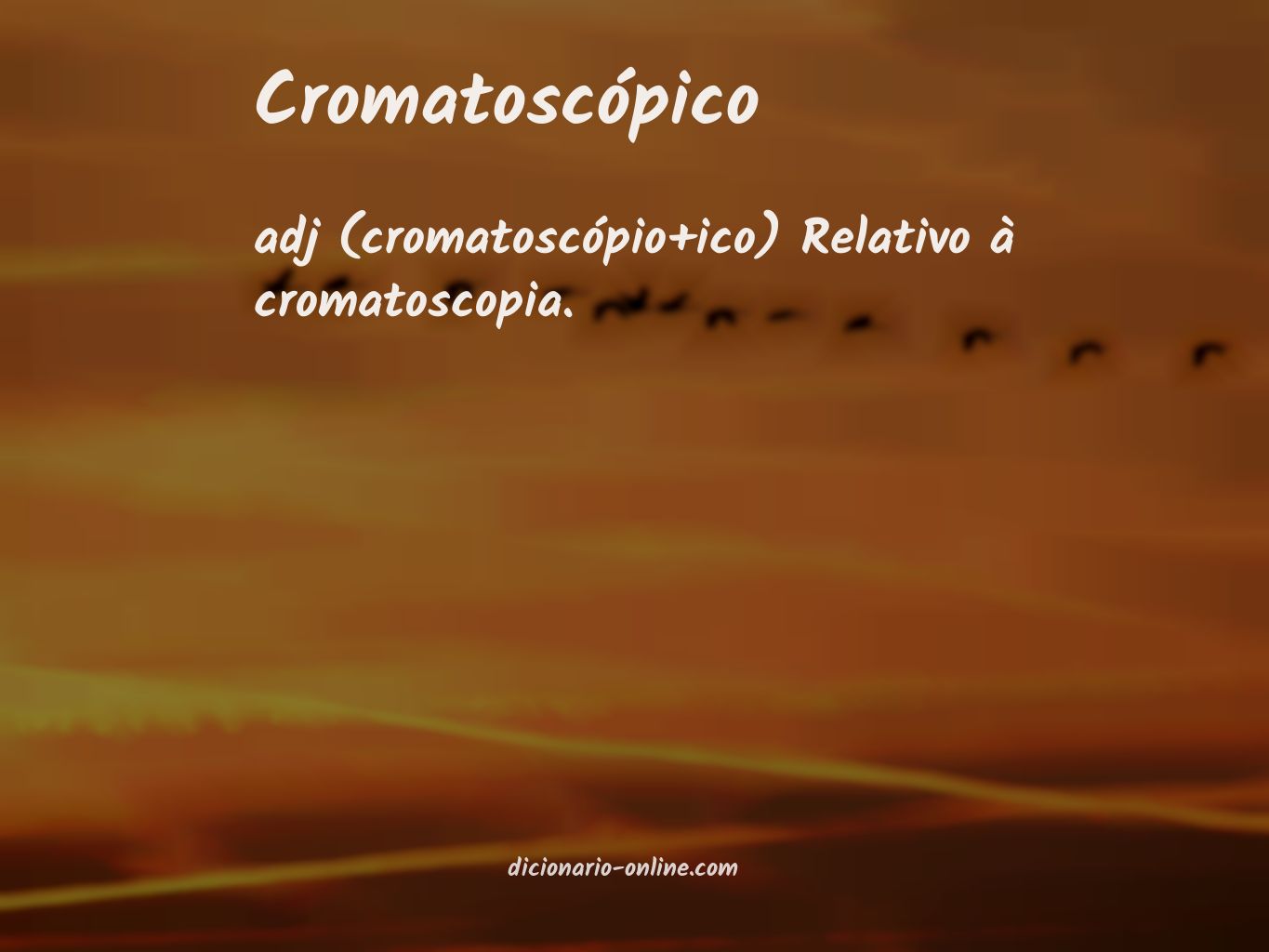 Significado de cromatoscópico
