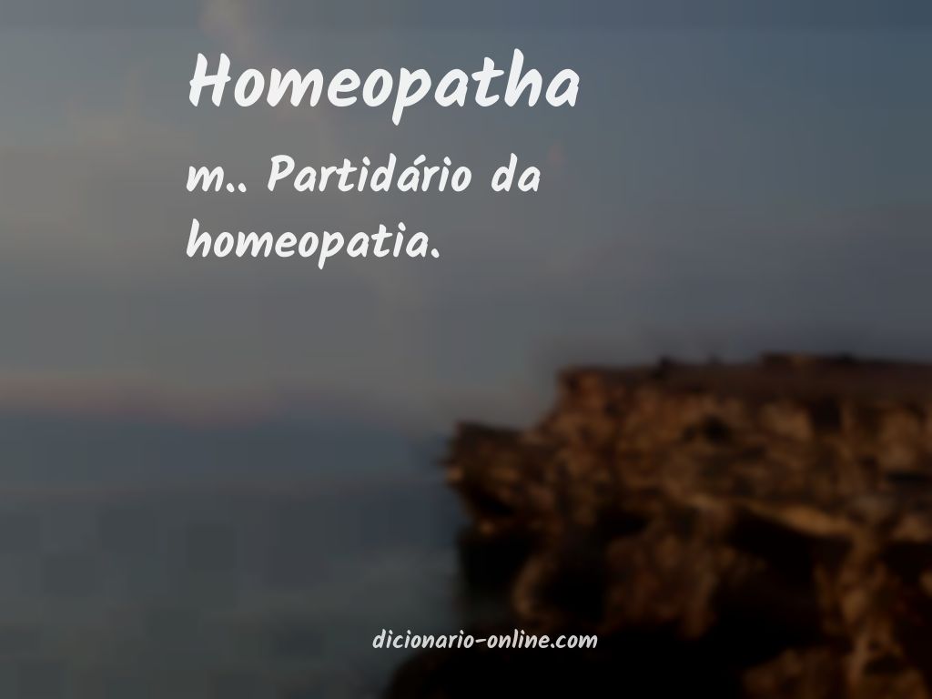 Significado de homeopatha