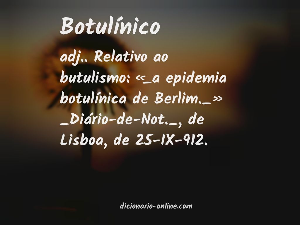 Significado de botulínico