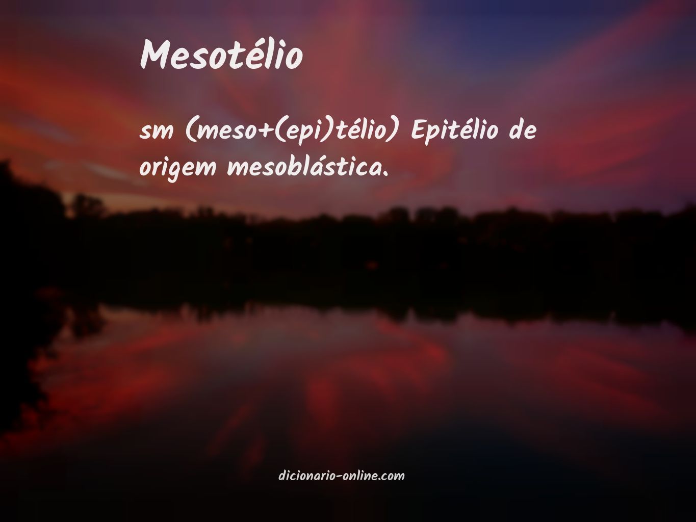 Significado de mesotélio