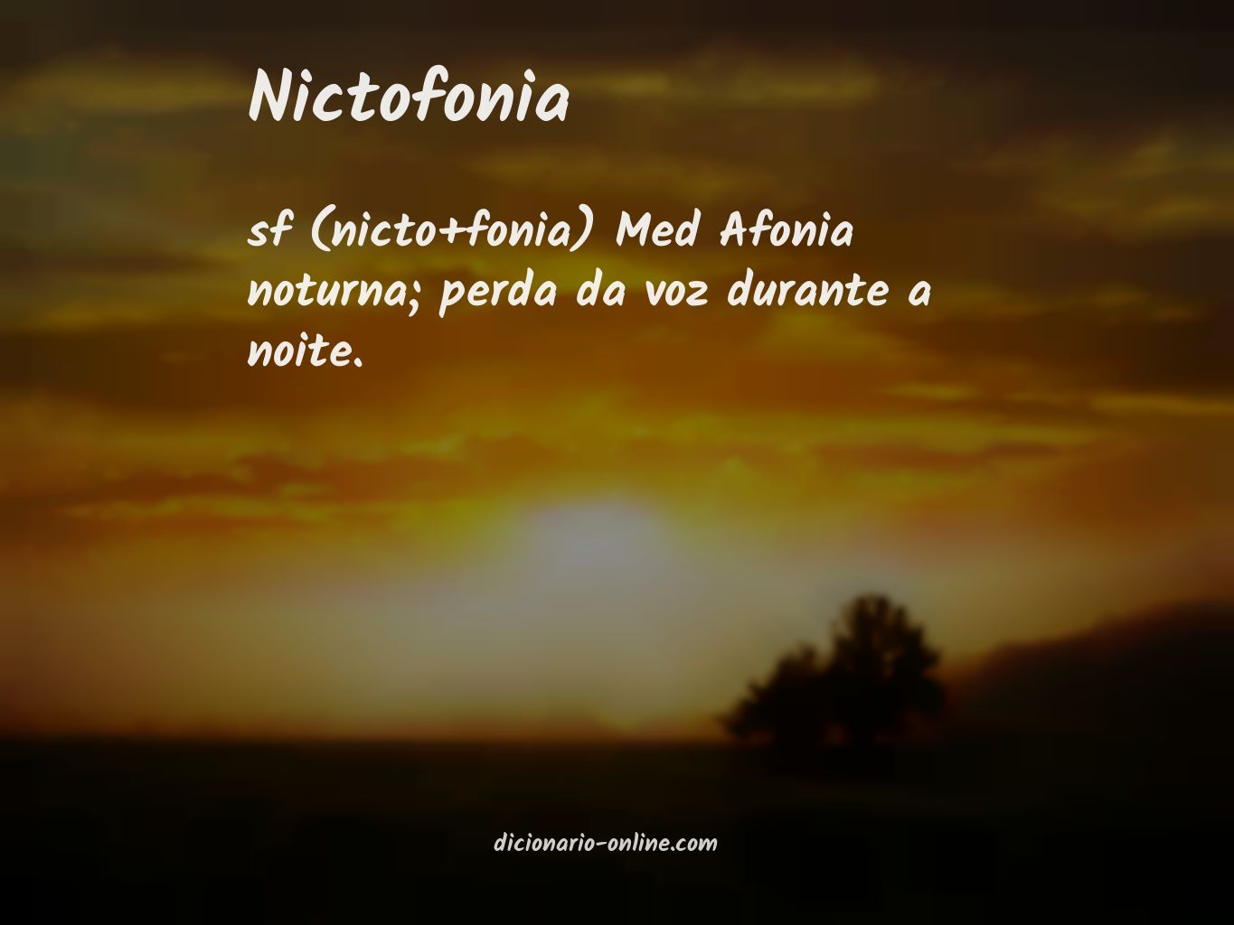 Significado de nictofonia