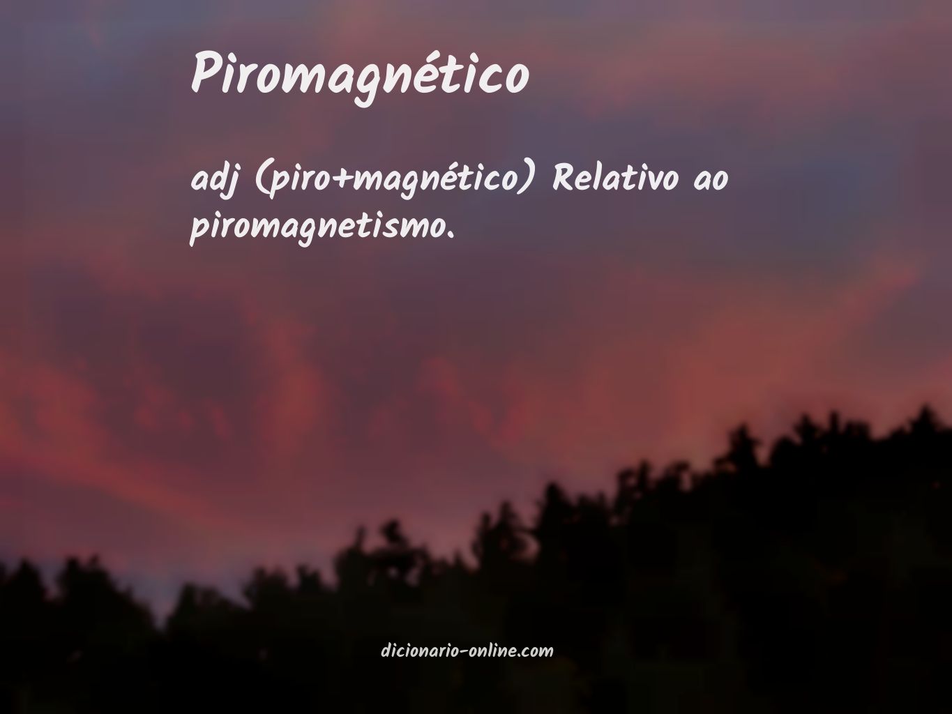 Significado de piromagnético