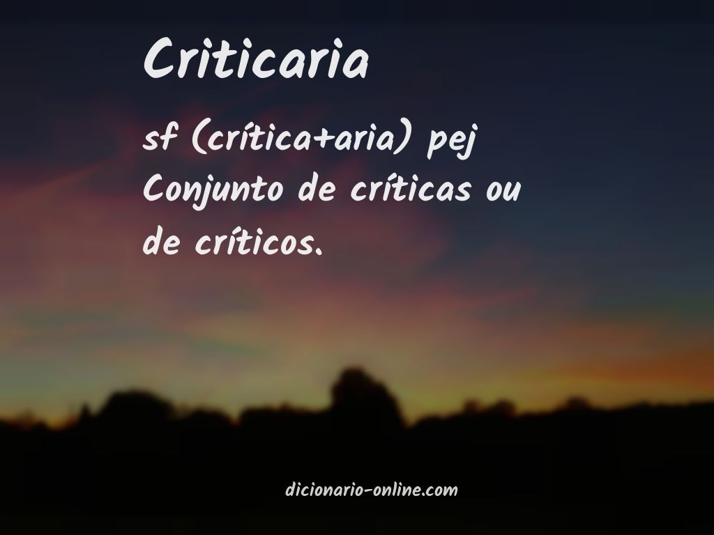 Significado de criticaria