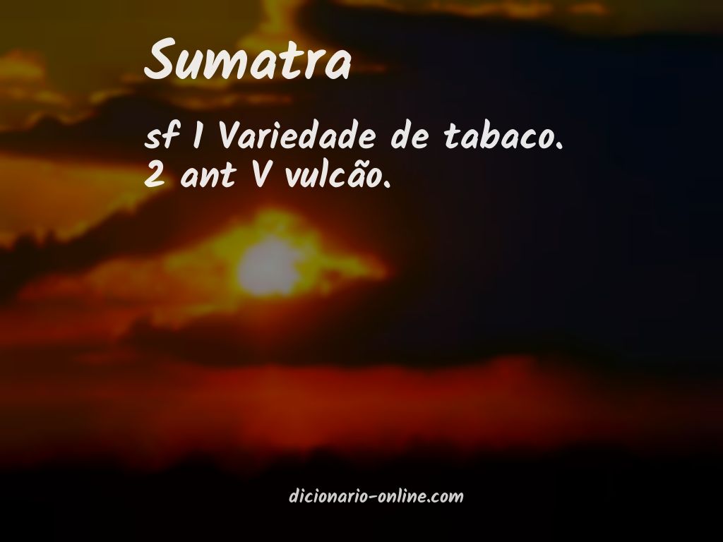 Significado de sumatra