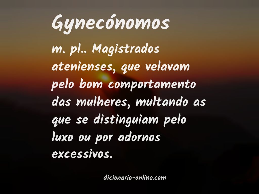Significado de gynecónomos