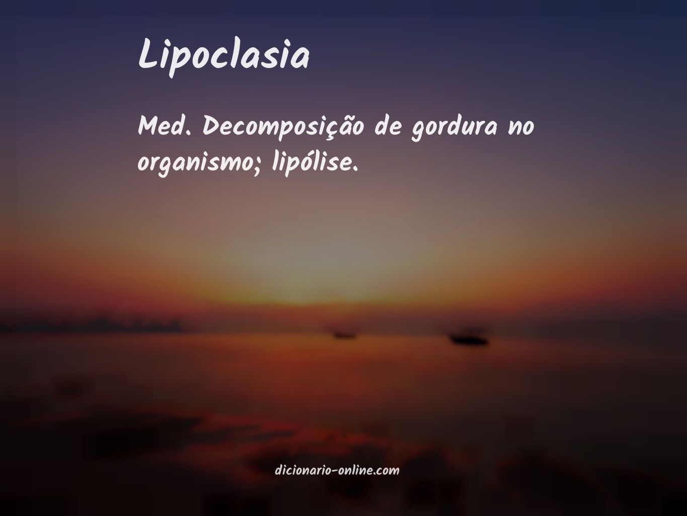 Significado de lipoclasia