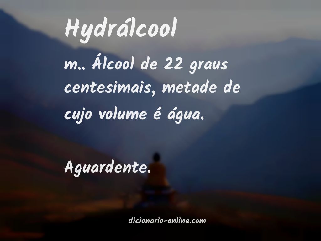 Significado de hydrálcool