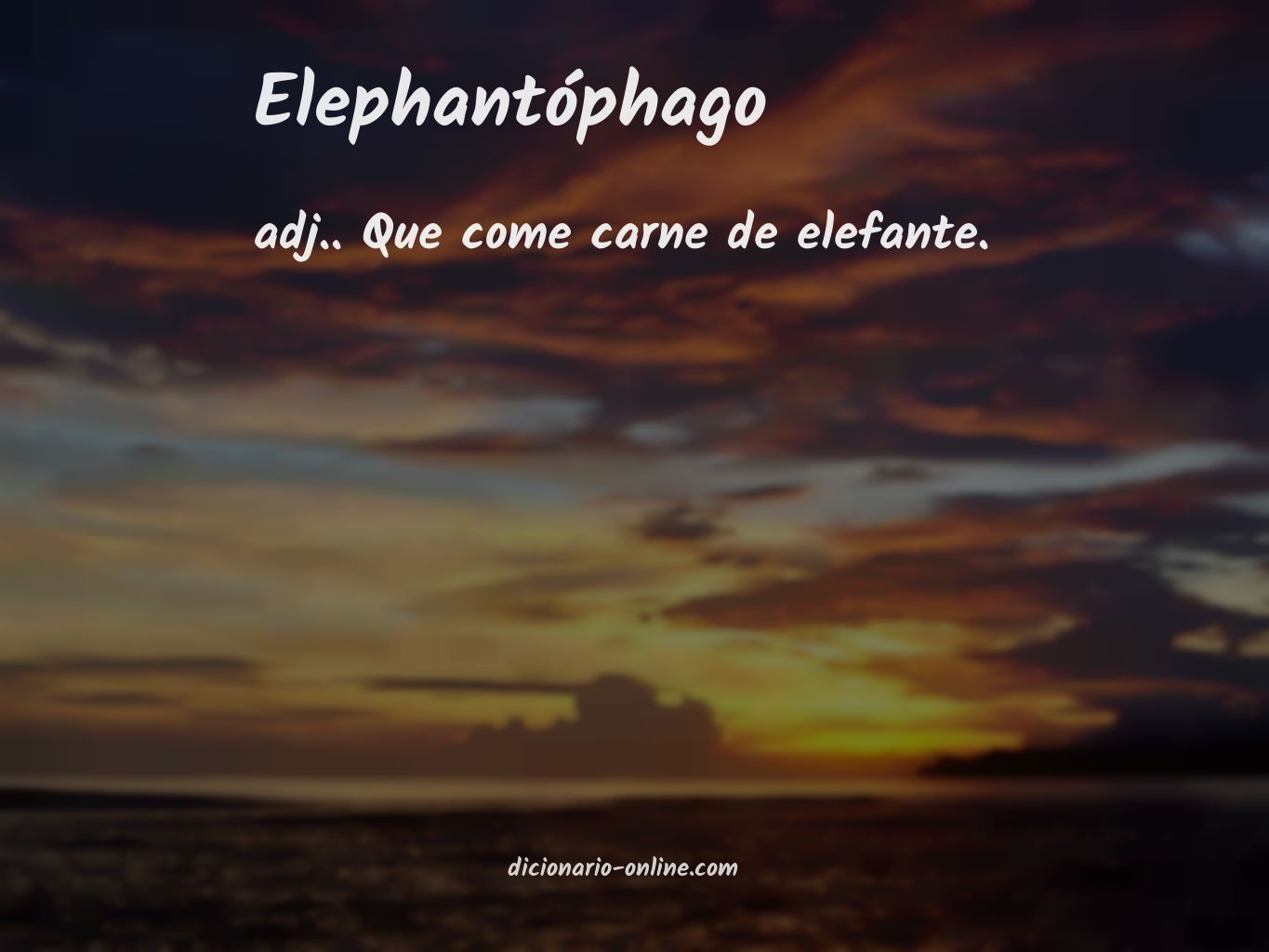 Significado de elephantóphago