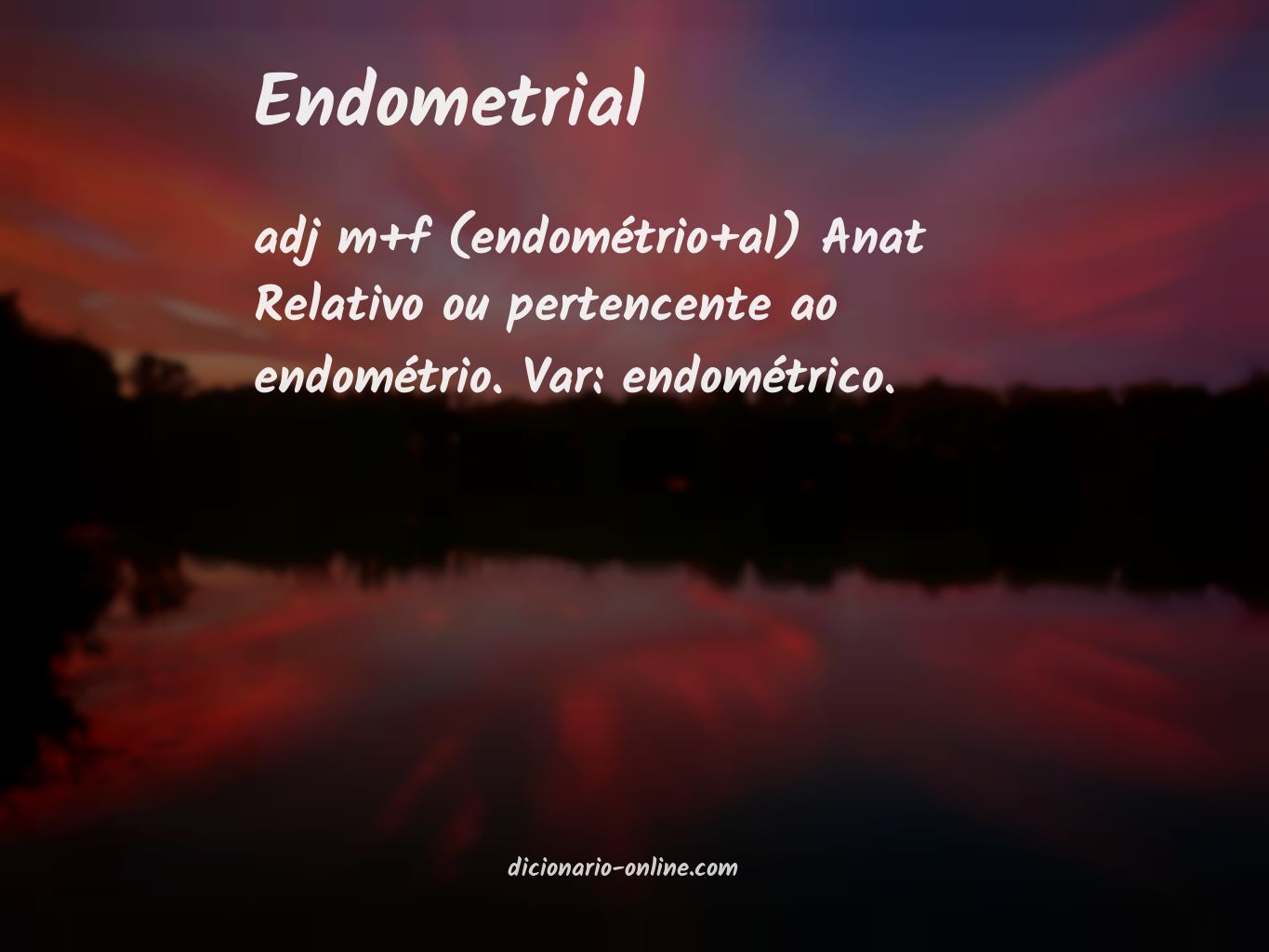 Significado de endometrial