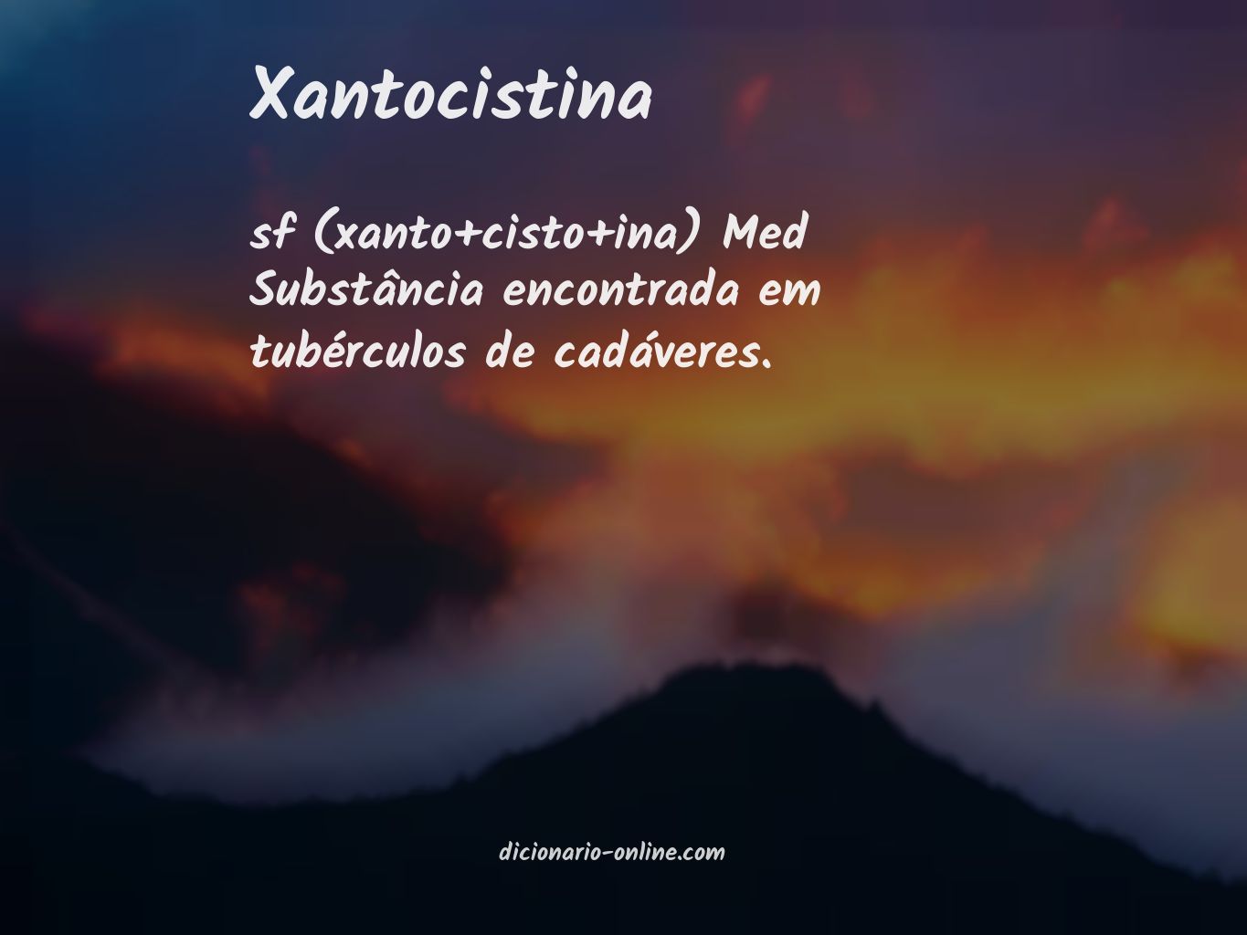 Significado de xantocistina