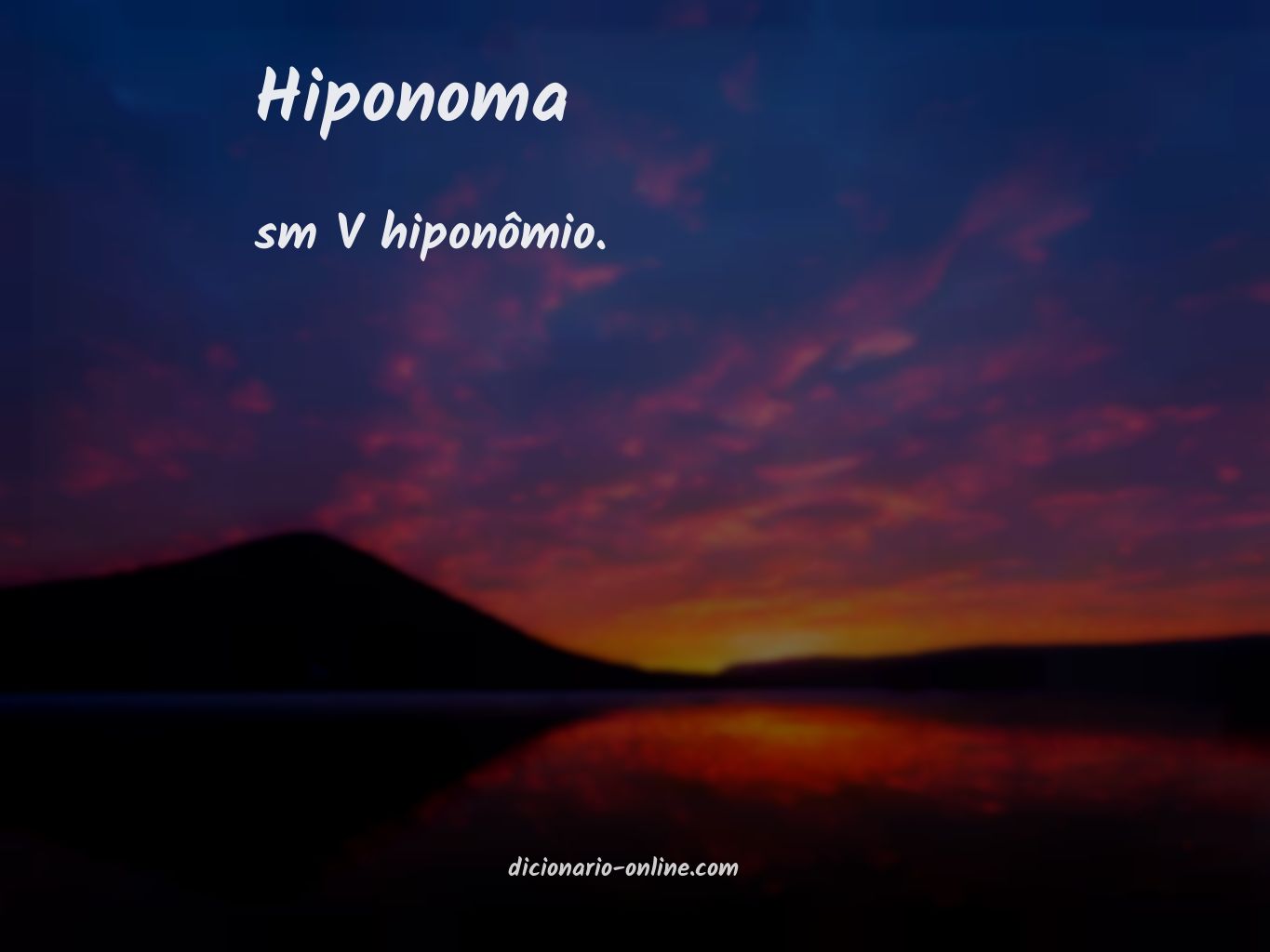 Significado de hiponoma