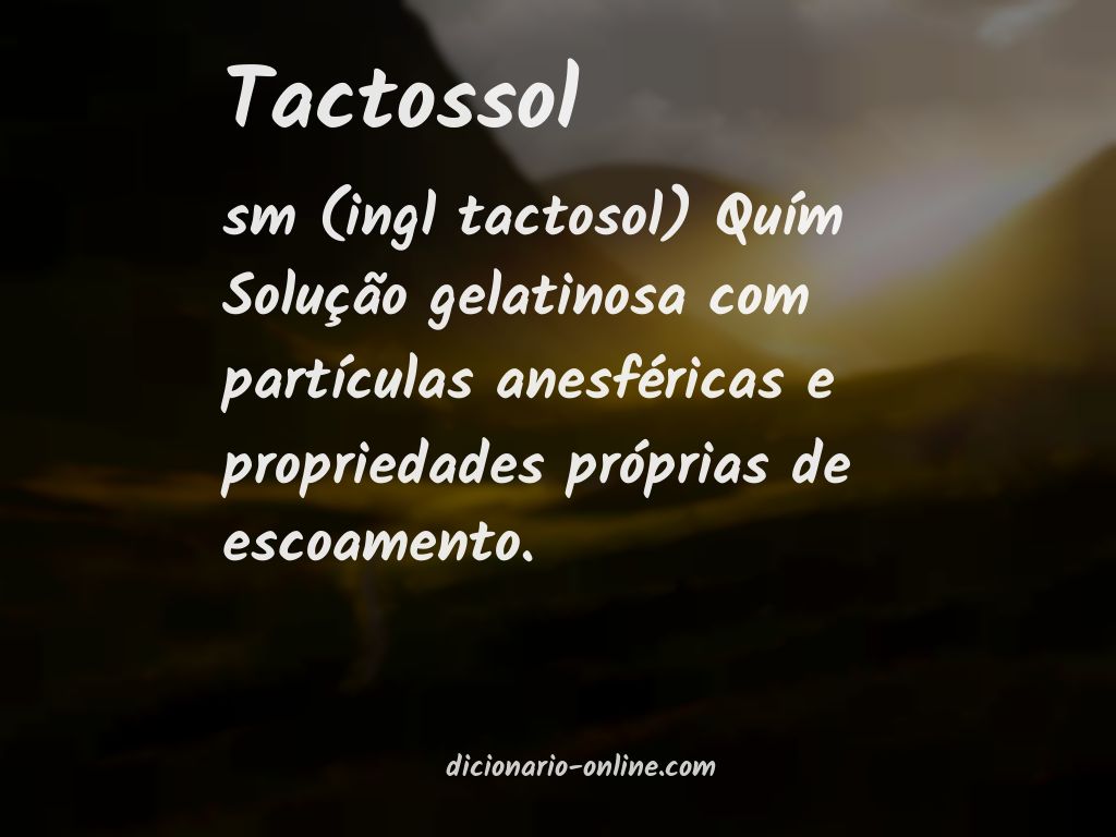 Significado de tactossol