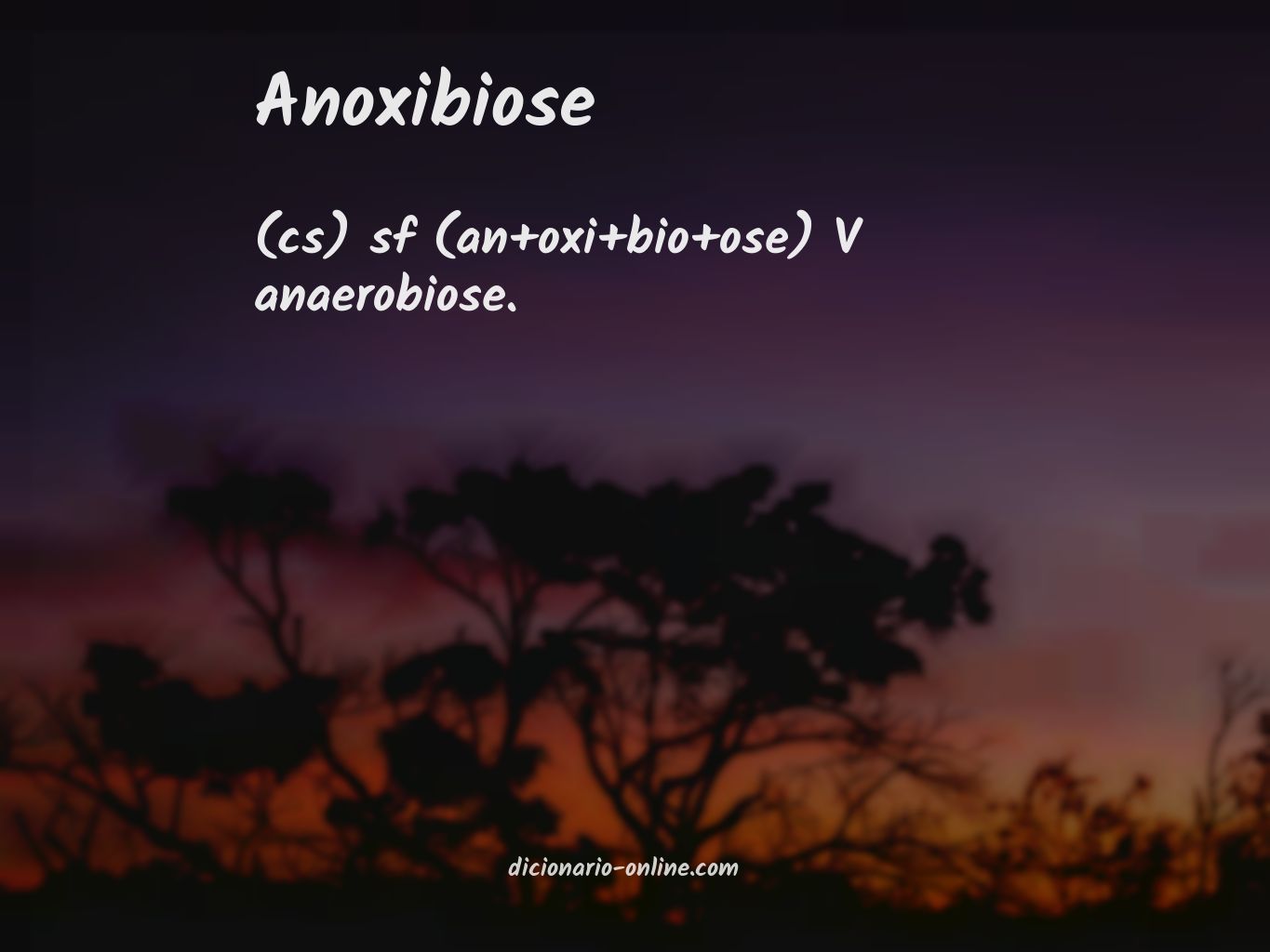 Significado de anoxibiose