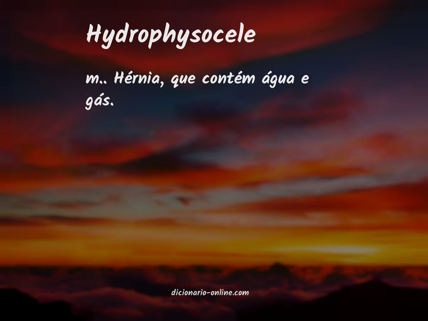 Significado de hydrophysocele