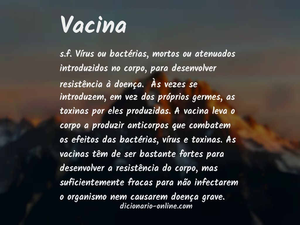 Significado de vacina